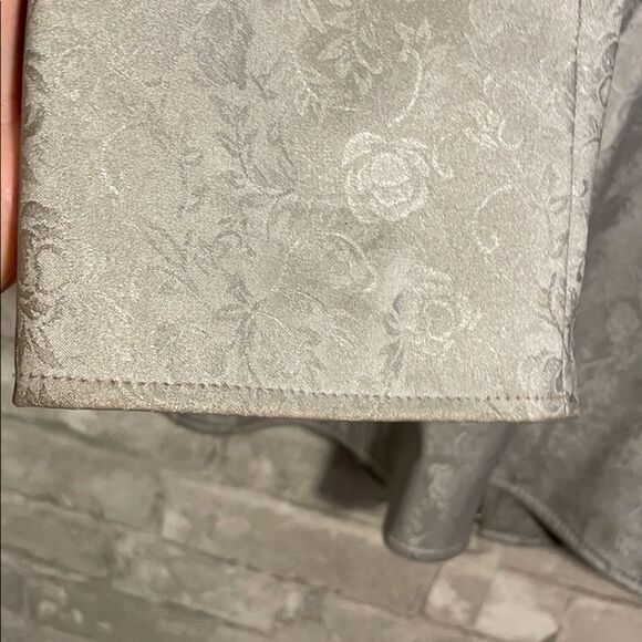 Ashley 26 International Jacket Silver Embossed Faux Fur Collar Silver Sz Med - Picture 6 of 11